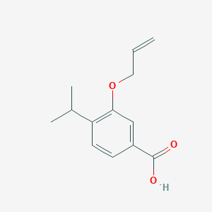 molecular formula C13H16O3 B13021907 3-Allyloxy-4-isopropyl-benzoic acid 