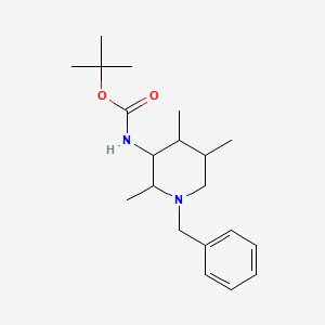 molecular formula C20H32N2O2 B13021922 tert-butyl N-(1-benzyl-2,4,5-trimethylpiperidin-3-yl)carbamate 
