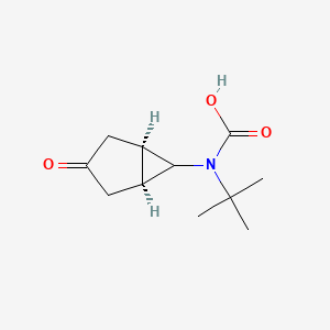 molecular formula C11H17NO3 B13021961 tert-butyl-[(1R,5S)-3-oxo-6-bicyclo[3.1.0]hexanyl]carbamic acid 