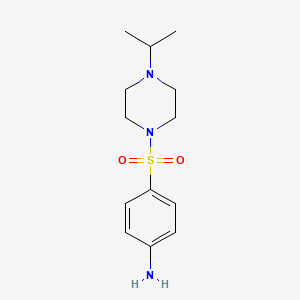 molecular formula C13H21N3O2S B1302203 4-[(4-Isopropylpiperazin-1-yl)sulfonyl]aniline CAS No. 524719-43-5