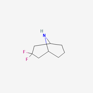 molecular formula C8H13F2N B13022033 3,3-Difluoro-9-azabicyclo[3.3.1]nonane 