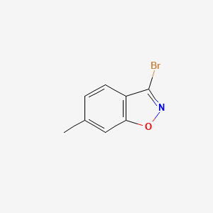 molecular formula C8H6BrNO B13022054 3-Bromo-6-methylbenzo[d]isoxazole 