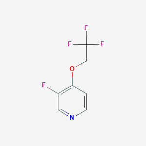 molecular formula C7H5F4NO B13022098 3-Fluoro-4-(2,2,2-trifluoroethoxy)pyridine 