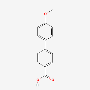 molecular formula C14H12O3 B1302210 4'-Methoxy-[1,1'-biphenyl]-4-carboxylic acid CAS No. 725-14-4