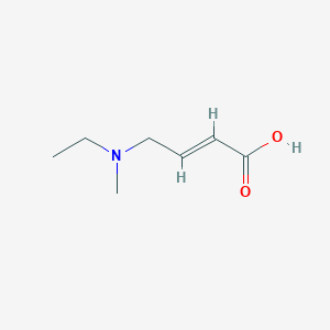 molecular formula C7H13NO2 B13022155 4-(Ethyl(methyl)amino)but-2-enoic acid 
