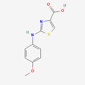molecular formula C11H10N2O3S B1302218 2-[(4-methoxyphenyl)amino]-1,3-thiazole-4-carboxylic Acid CAS No. 165682-75-7