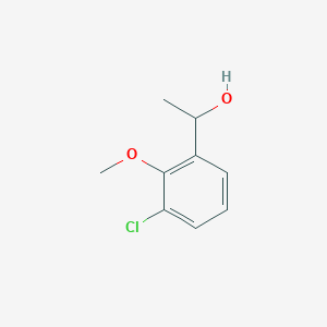 molecular formula C9H11ClO2 B13022195 1-(3-Chloro-2-methoxyphenyl)ethanol CAS No. 1225846-52-5
