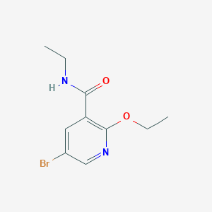 molecular formula C10H13BrN2O2 B13022217 5-Bromo-2-ethoxy-N-ethylnicotinamide 