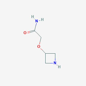 molecular formula C5H10N2O2 B13022251 2-(Azetidin-3-yloxy)acetamide 