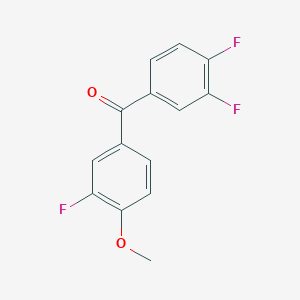 molecular formula C14H9F3O2 B1302227 4-Methoxy-3,3',4'-trifluorobenzophenone CAS No. 845781-11-5
