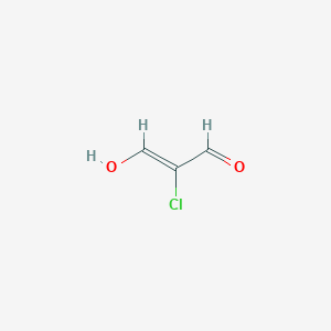 molecular formula C3H3ClO2 B13022278 2-Chloro-3-hydroxyacrylaldehyde 