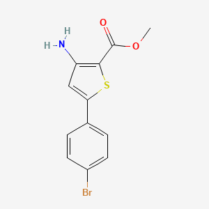 molecular formula C12H10BrNO2S B1302229 Methyl 3-amino-5-(4-bromophenyl)thiophene-2-carboxylate CAS No. 91076-95-8