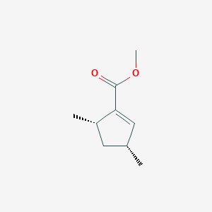 molecular formula C9H14O2 B130223 Methyl (3R,5S)-3,5-dimethylcyclopentene-1-carboxylate CAS No. 152708-65-1