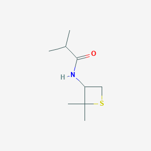 molecular formula C9H17NOS B13022328 N-(2,2-Dimethylthietan-3-yl)isobutyramide 