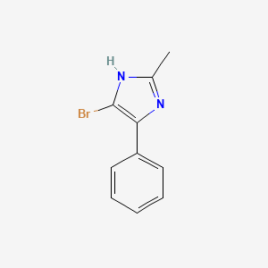 molecular formula C10H9BrN2 B13022390 5-bromo-2-methyl-4-phenyl-1H-imidazole 
