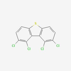 molecular formula C12H4Cl4S B13022466 Dibenzothiophene, 1,2,8,9-tetrachloro- CAS No. 134705-54-7
