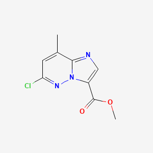 molecular formula C9H8ClN3O2 B13022495 Methyl 6-chloro-8-methylimidazo[1,2-b]pyridazine-3-carboxylate 