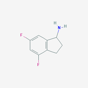 molecular formula C9H9F2N B130225 4,6-Difluoro-2,3-dihydro-1H-inden-1-amine CAS No. 148960-40-1