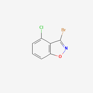 molecular formula C7H3BrClNO B13022552 3-Bromo-4-chlorobenzo[d]isoxazole 