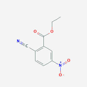 molecular formula C10H8N2O4 B13022595 Ethyl 2-cyano-5-nitrobenzoate 