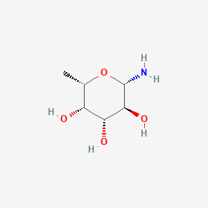 molecular formula C6H13NO4 B13022603 1-amino-1-deoxy-b-L-fucopyranoside CAS No. 35978-95-1