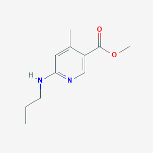 molecular formula C11H16N2O2 B13022630 Methyl 4-methyl-6-(propylamino)nicotinate 