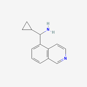 molecular formula C13H14N2 B13022651 Cyclopropyl(isoquinolin-5-YL)methanamine 
