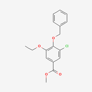 molecular formula C17H17ClO4 B13022676 Methyl 4-(benzyloxy)-3-chloro-5-ethoxybenzoate 