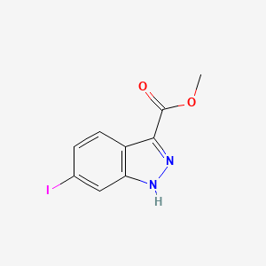 molecular formula C9H7IN2O2 B13022761 methyl 6-iodo-1H-indazole-3-carboxylate 