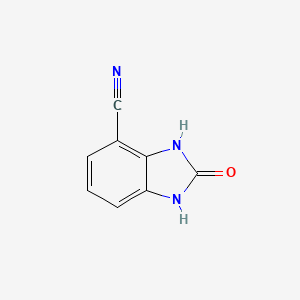 molecular formula C8H5N3O B13022897 2-Oxo-2,3-dihydro-1H-benzo[d]imidazole-4-carbonitrile 