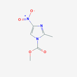 molecular formula C6H7N3O4 B130229 2-甲基-4-硝基-1H-咪唑-1-甲酸甲酯 CAS No. 145799-16-2
