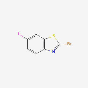 molecular formula C7H3BrINS B13022900 2-Bromo-6-iodobenzo[d]thiazole 