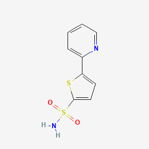 molecular formula C9H8N2O2S2 B1302292 5-Pyrid-2-ylthiophene-2-sulfonamide CAS No. 190659-63-3