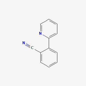 molecular formula C12H8N2 B13022925 Benzonitrile, 2-(2-pyridinyl)- 