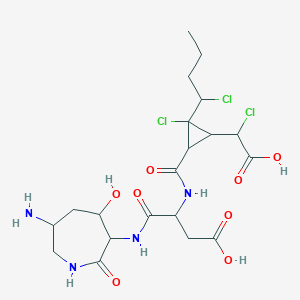 molecular formula C20H29Cl3N4O8 B130230 Peritoxin B CAS No. 145585-99-5
