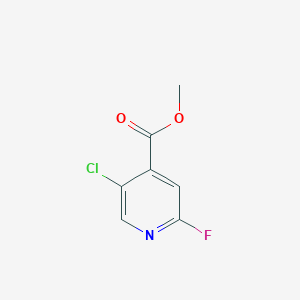 molecular formula C7H5ClFNO2 B13023048 Methyl5-chloro-2-fluoroisonicotinate 