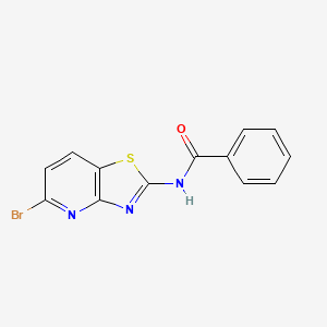 molecular formula C13H8BrN3OS B13023062 N-(5-Bromothiazolo[4,5-b]pyridin-2-yl)benzamide 