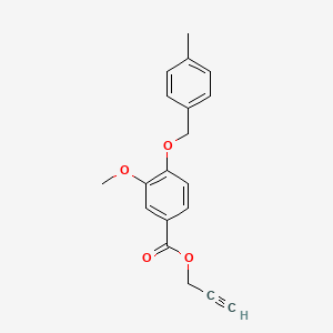 molecular formula C19H18O4 B13023068 Prop-2-yn-1-yl 3-methoxy-4-((4-methylbenzyl)oxy)benzoate CAS No. 1706463-06-0