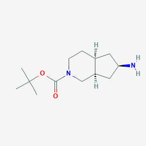 molecular formula C13H24N2O2 B13023116 tert-Butyl (4aS,6R,7aR)-6-aminooctahydro-2H-cyclopenta[c]pyridine-2-carboxylate 