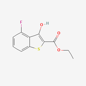 molecular formula C11H9FO3S B13023127 Ethyl 4-fluoro-3-hydroxybenzo[b]thiophene-2-carboxylate 