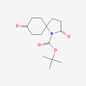 molecular formula C14H21NO4 B13023144 Tert-butyl 2,8-dioxo-1-azaspiro[4.5]decane-1-carboxylate 