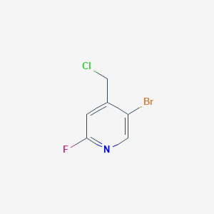 molecular formula C6H4BrClFN B13023153 5-Bromo-4-(chloromethyl)-2-fluoropyridine 