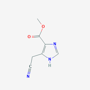 molecular formula C7H7N3O2 B13023167 Methyl 5-(cyanomethyl)-1H-imidazole-4-carboxylate 