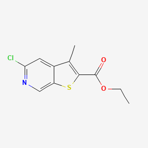 molecular formula C11H10ClNO2S B13023192 Ethyl 5-chloro-3-methylthieno[2,3-c]pyridine-2-carboxylate 