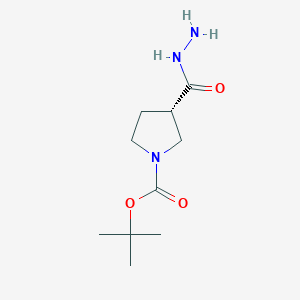 molecular formula C10H19N3O3 B1302320 (S)-1-Boc-pyrrolidine-3-carboxylic acid hydrazide CAS No. 1408002-81-2