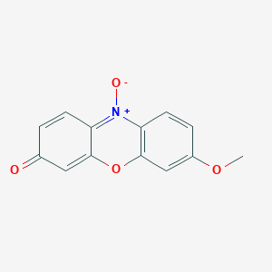 molecular formula C13H9NO4 B13023262 7-Methoxy-3-oxo-3H-phenoxazine 10-oxide CAS No. 5748-27-6