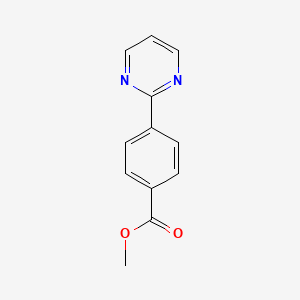 molecular formula C12H10N2O2 B13023292 Methyl 4-(pyrimidin-2-yl)benzoate 