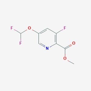 molecular formula C8H6F3NO3 B13023362 Methyl 5-(difluoromethoxy)-3-fluoropicolinate 
