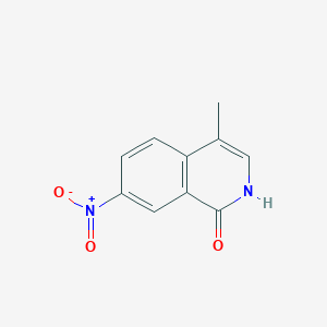 molecular formula C10H8N2O3 B13023404 4-Methyl-7-nitroisoquinolin-1(2H)-one 