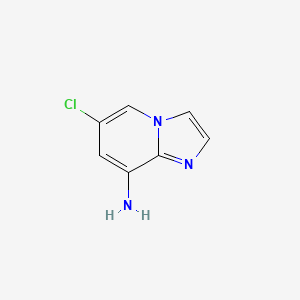 molecular formula C7H6ClN3 B13023465 6-Chloroimidazo[1,2-a]pyridin-8-amine 